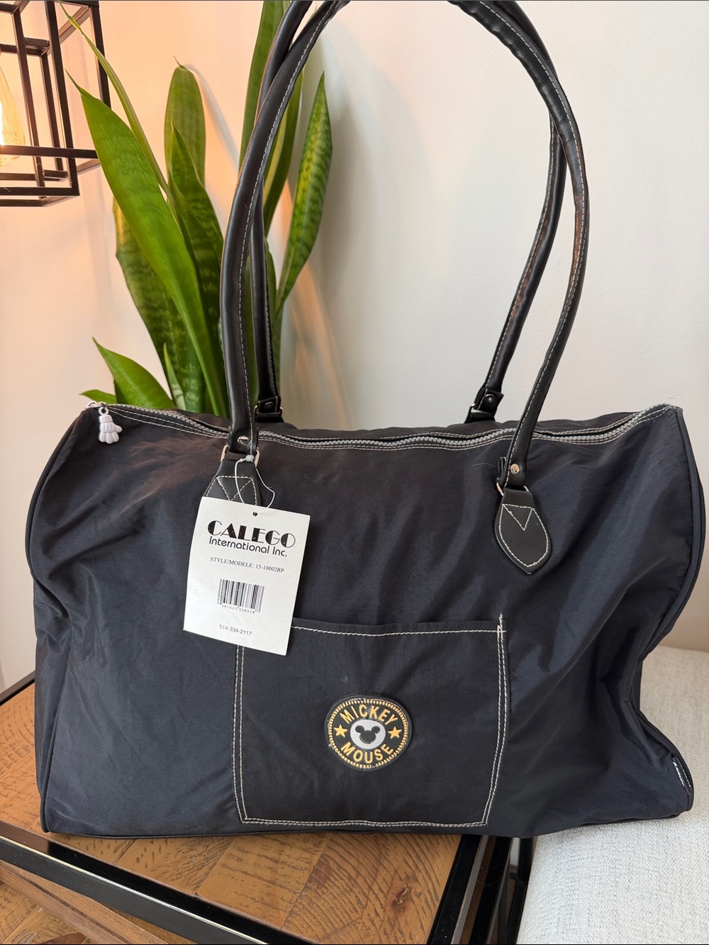 Black Mickey Mouse Travel Tote